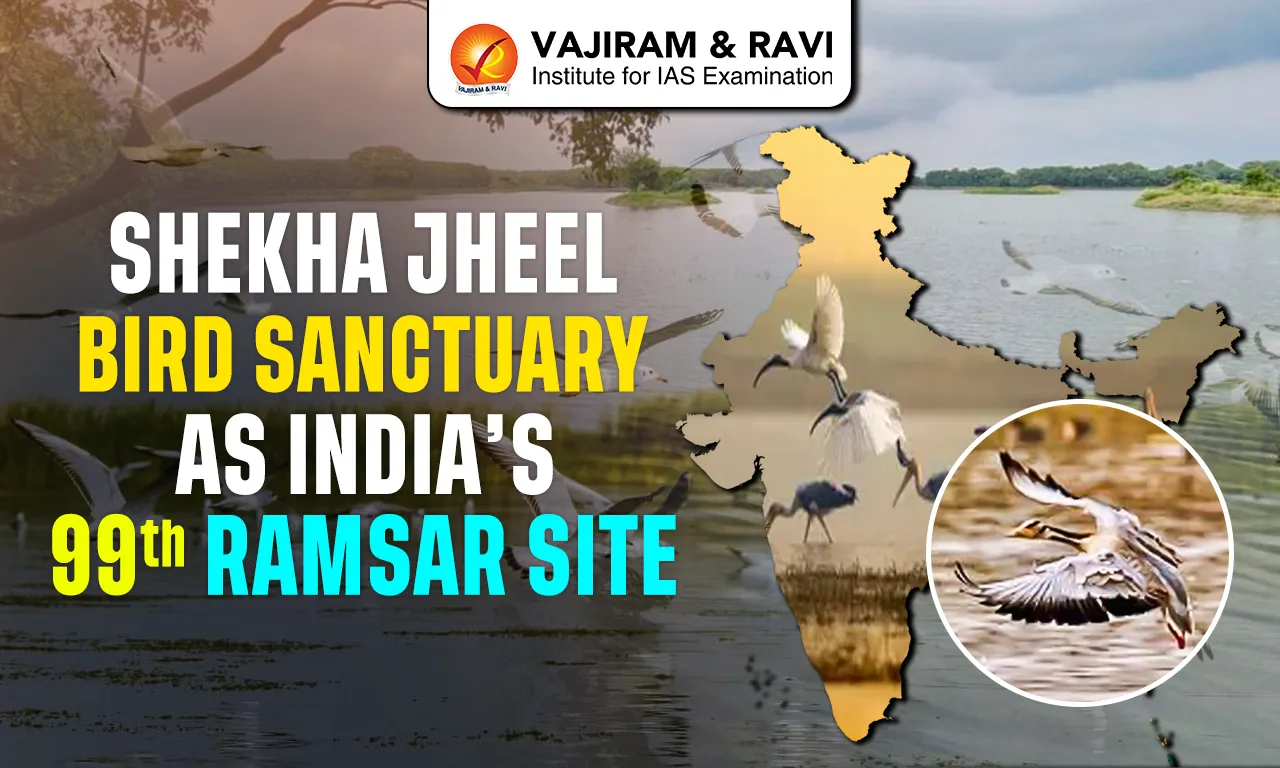 Shekha Jheel Bird Sanctuary as India’s 99th Ramsar site