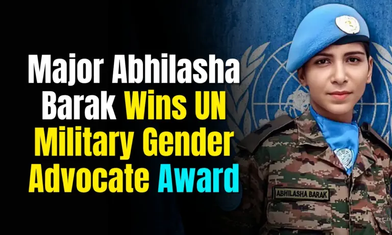 Major Abhilasha Barak Wins UN Military Gender Advocate Award
