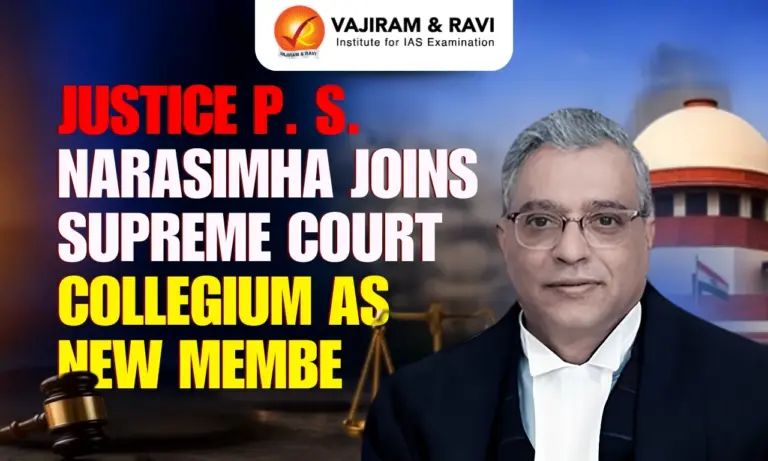 Justice P. S. Narasimha Joins Supreme Court Collegium as New Member