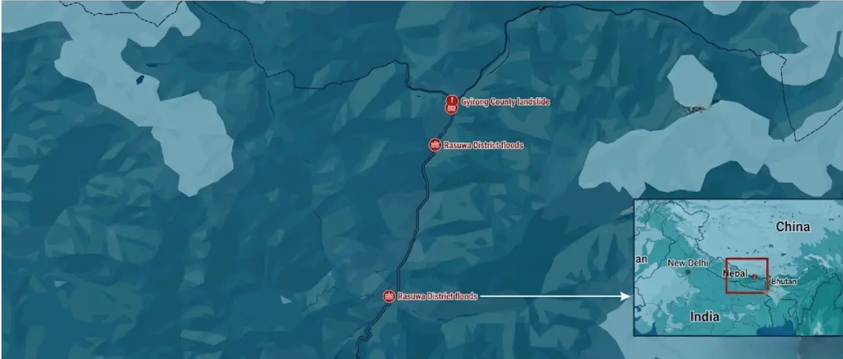 Nepal Floods Map