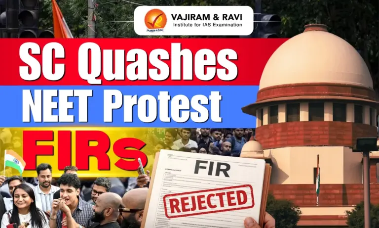 SC Quashes NEET Protest FIRs