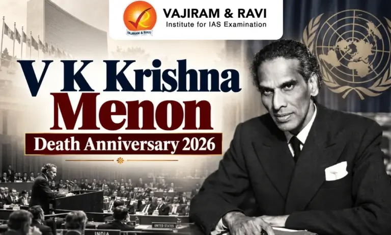 V K Krishna Menon Death Anniversary 2026