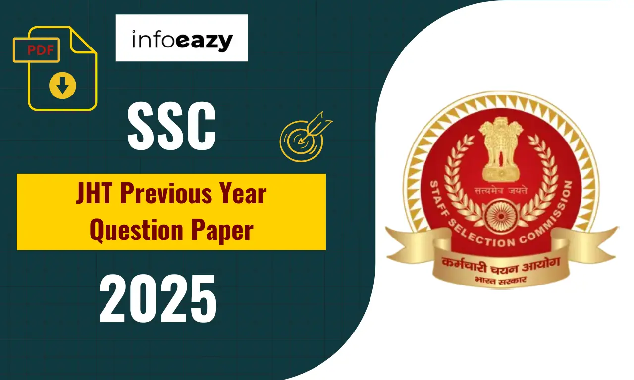 SSC JHT Previous Year Question Paper