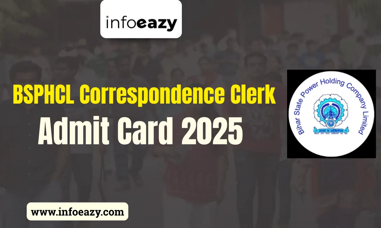 BSPHCL Correspondence Clerk Admit Card 2025