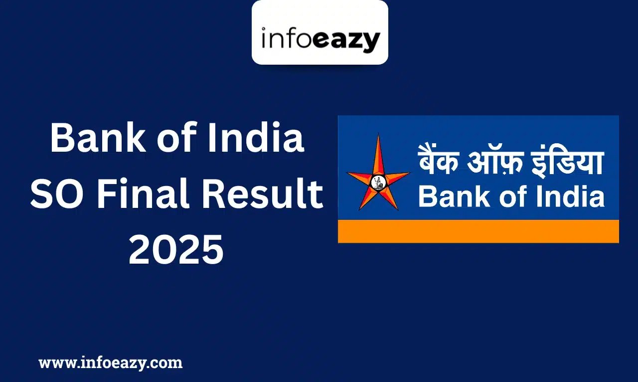 Bank of India SO Final Result 2025