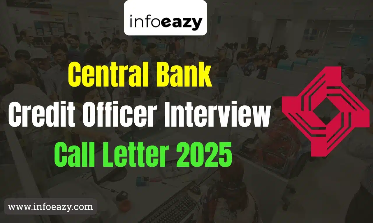 Central Bank Credit Officer Interview Call Letter 2025
