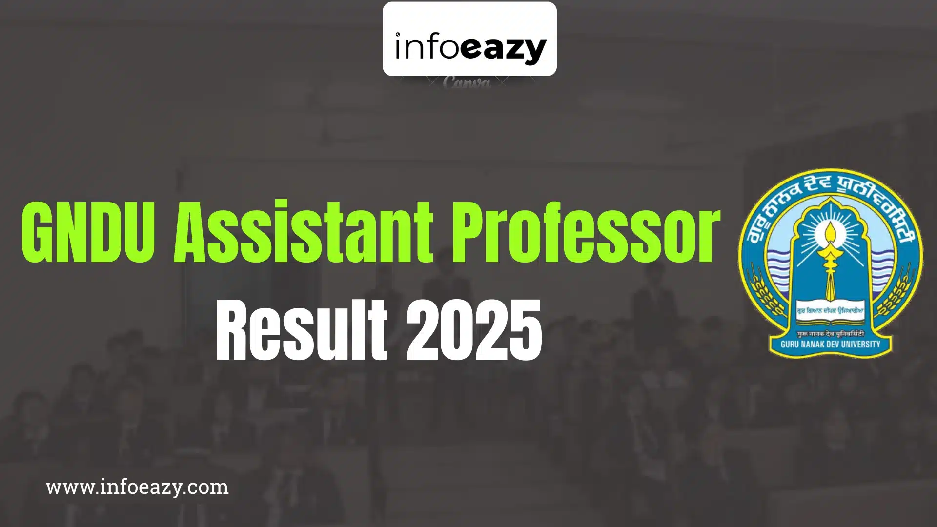 GNDU Assistant Professor Result 2025