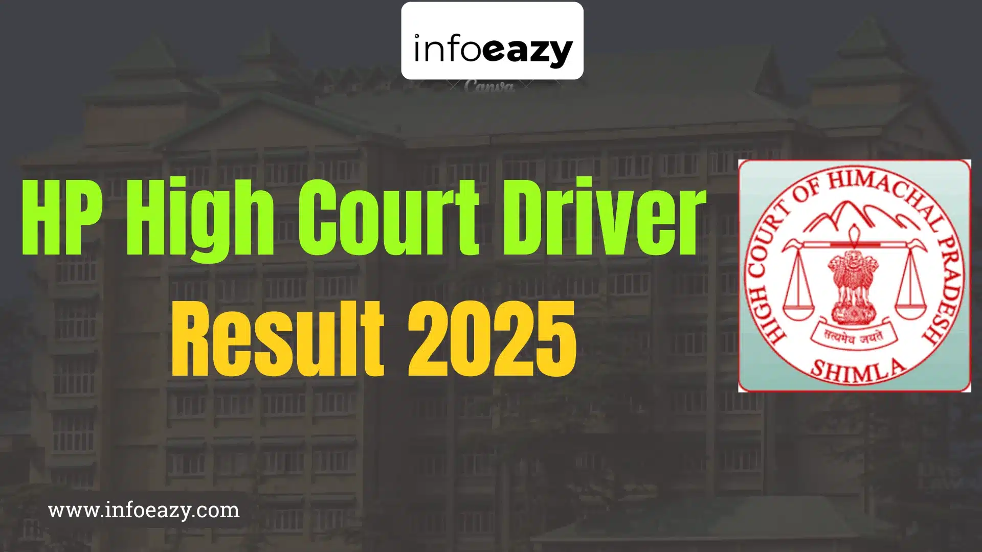 HP High Court Driver Result 2025