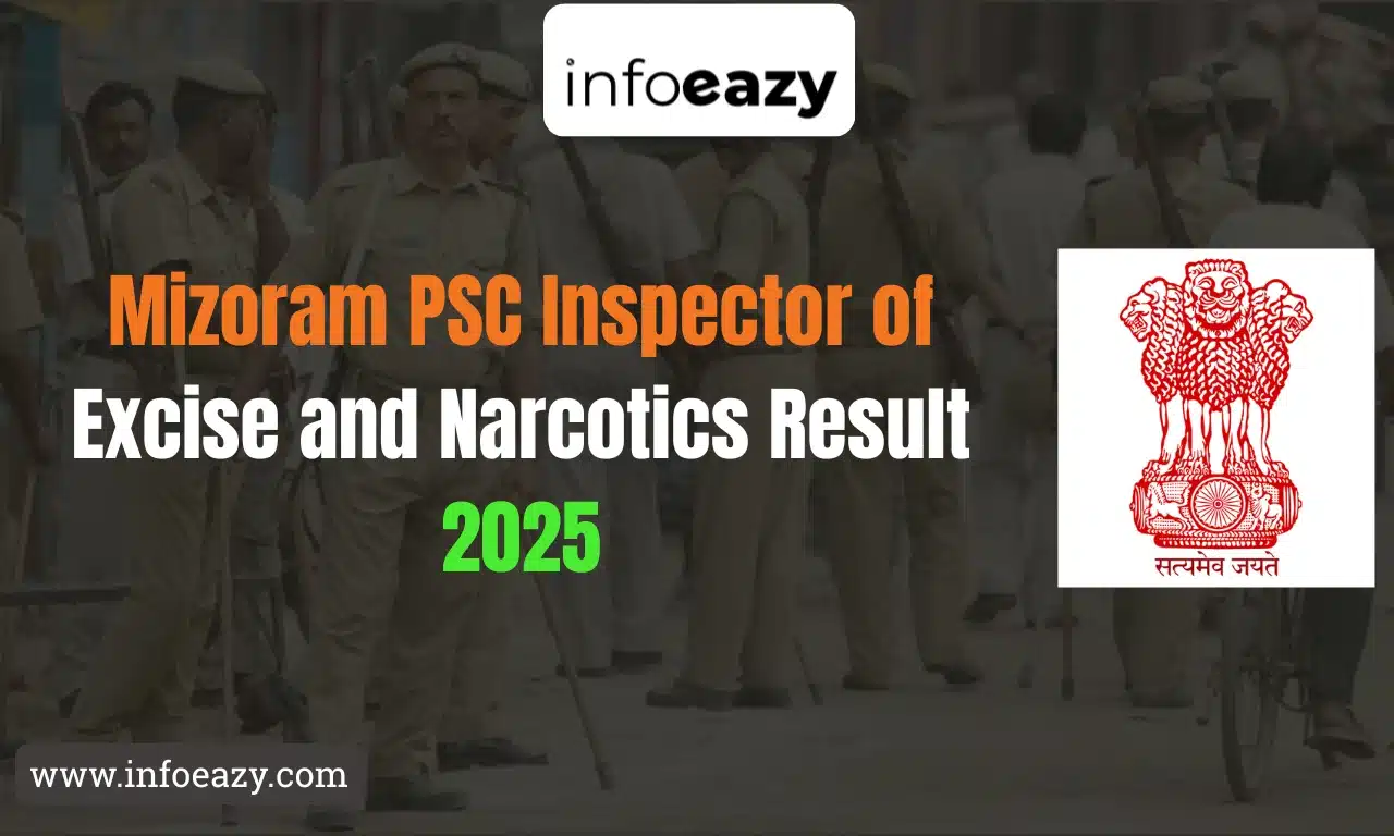 Mizoram PSC Inspector of Excise and Narcotics Result 2025