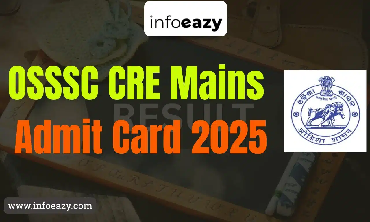 OSSSC CRE Mains Admit Card 2025