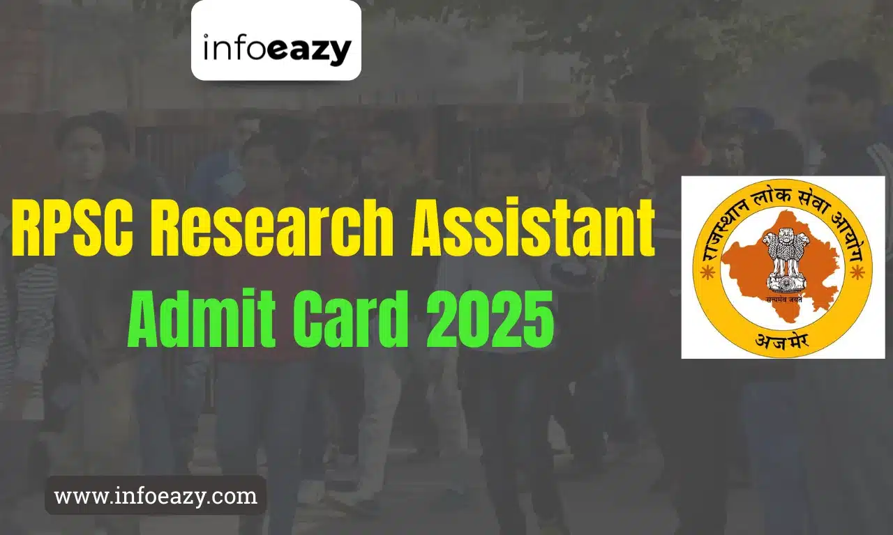 RPSC Research Assistant Admit Card 2025
