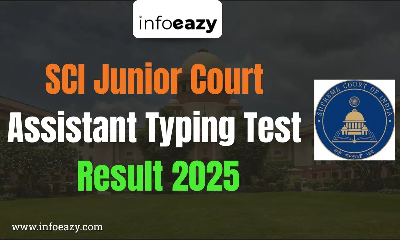 SCI Junior Court Assistant Typing Test Result 2025