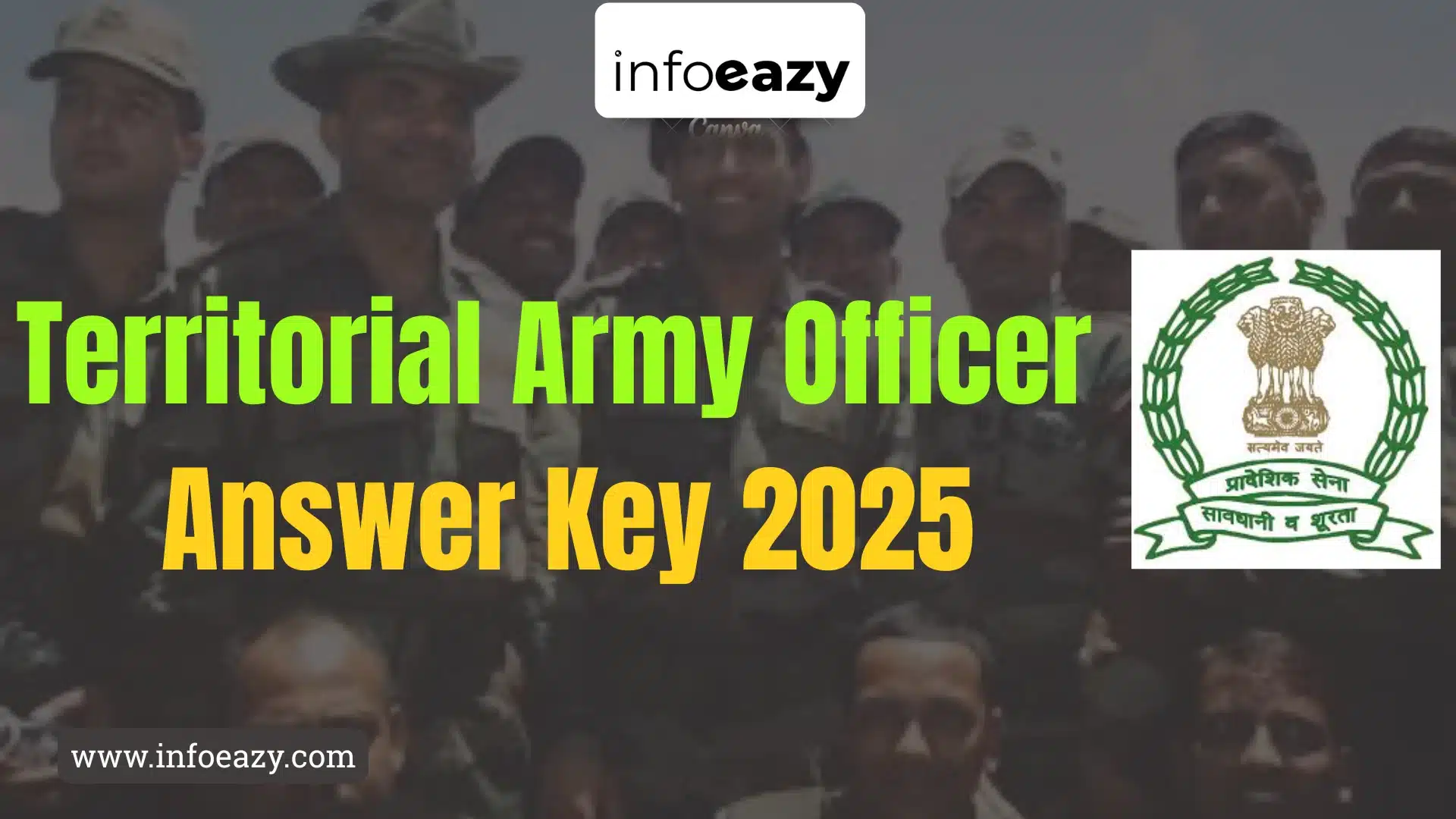 Territorial Army Officer Answer Key 2025
