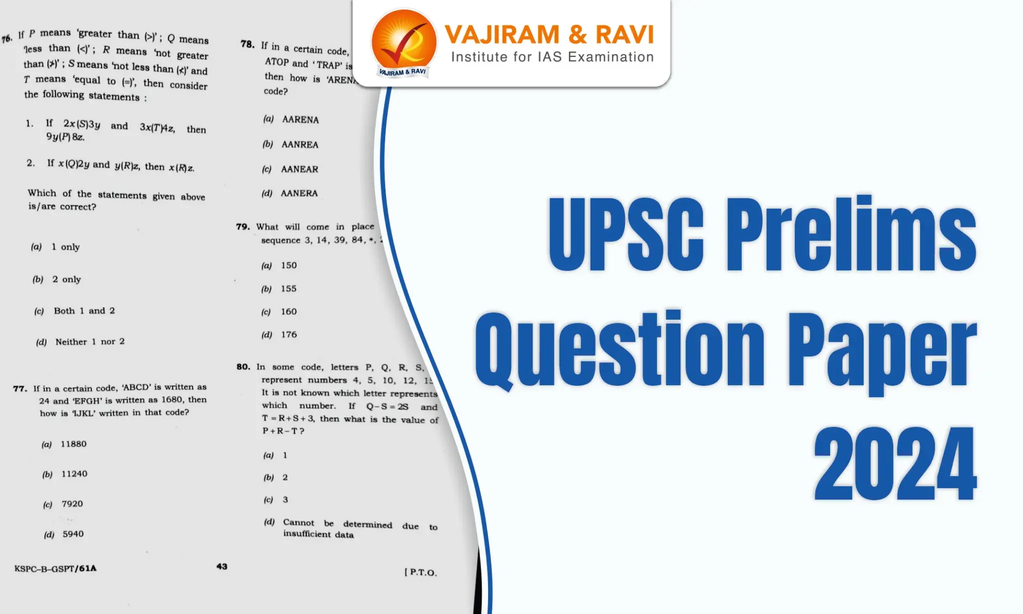 UPSC Prelims Question Paper 2024