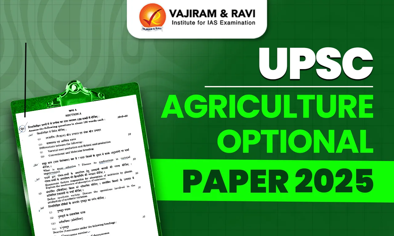 UPSC Agriculture Optional Paper 2025