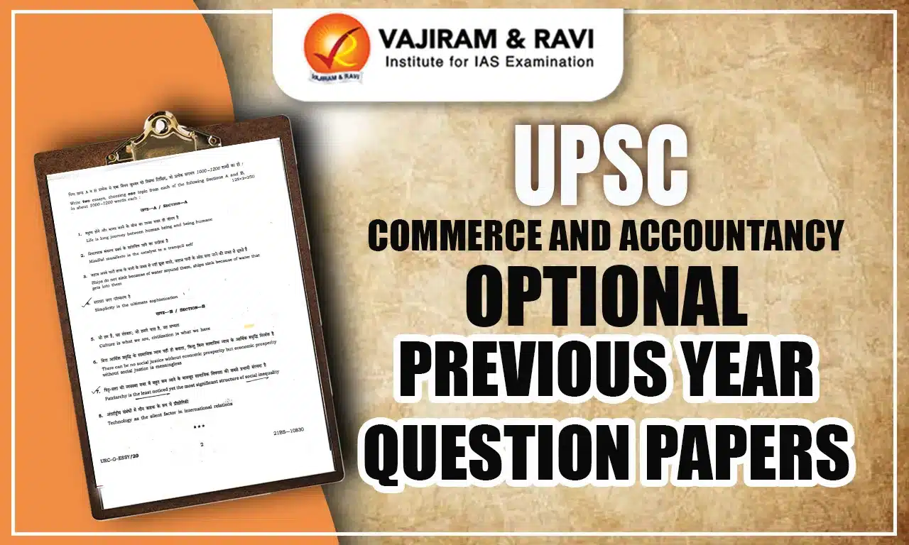 UPSC Commerce and Accountancy Optional Previous Year Question Papers