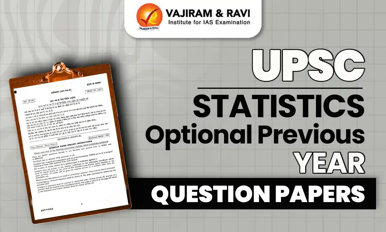 UPSC Statistics Optional Previous Year Question Papers