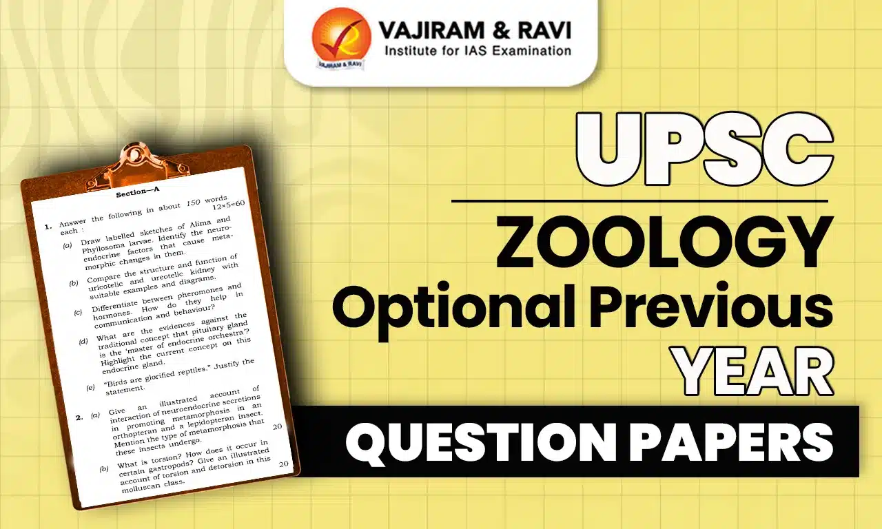UPSC Zoology Optional Previous Year Question Papers