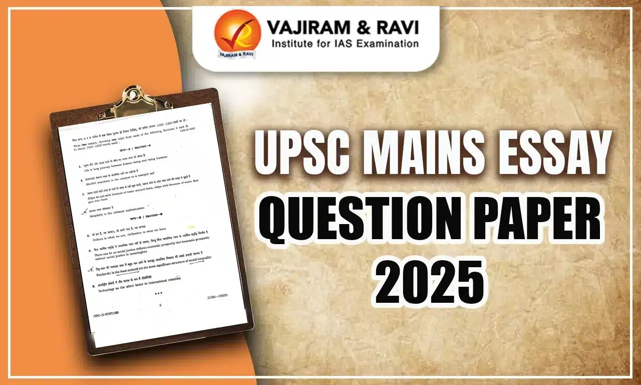 UPSC Essay Question Paper 2025
