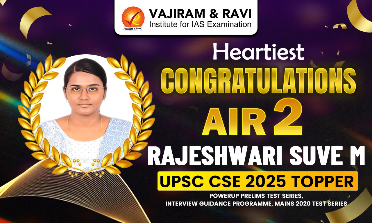 Rajeshwari Suve M UPSC AIR 2 2025