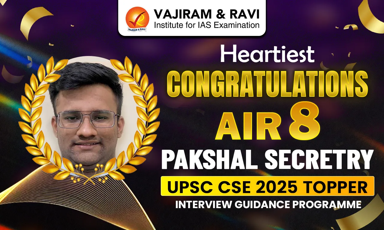 Pakshal Secretry UPSC AIR 8 2025