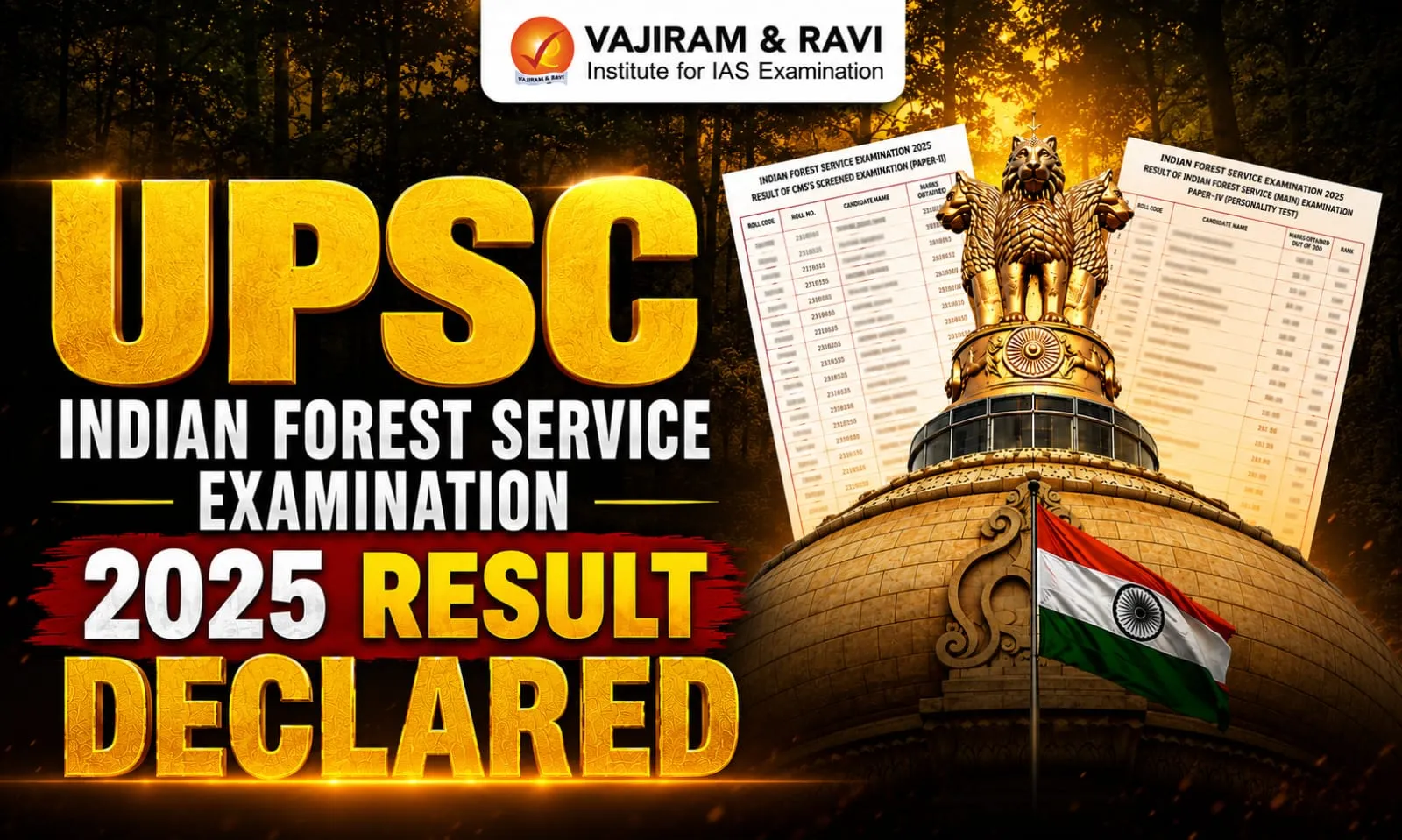 UPSC IFoS Final Result 2025
