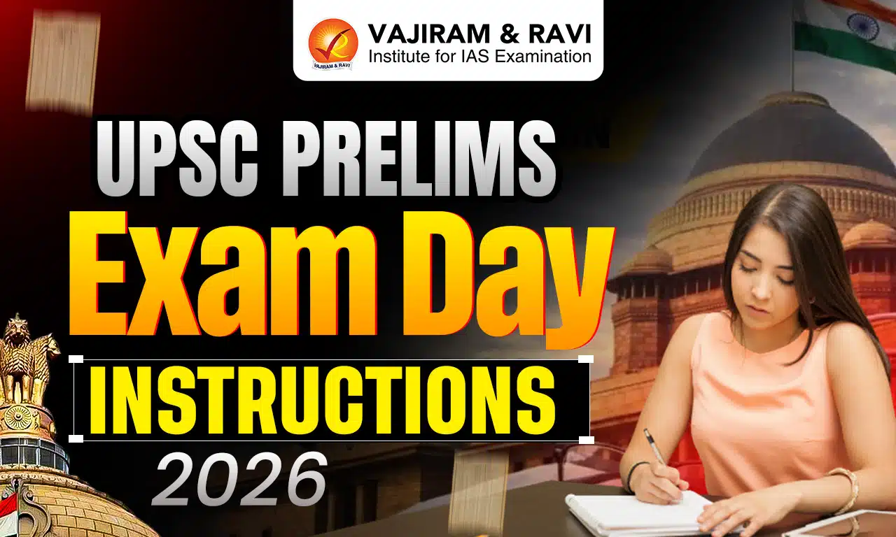 UPSC Prelims Exam Day Instructions 2026