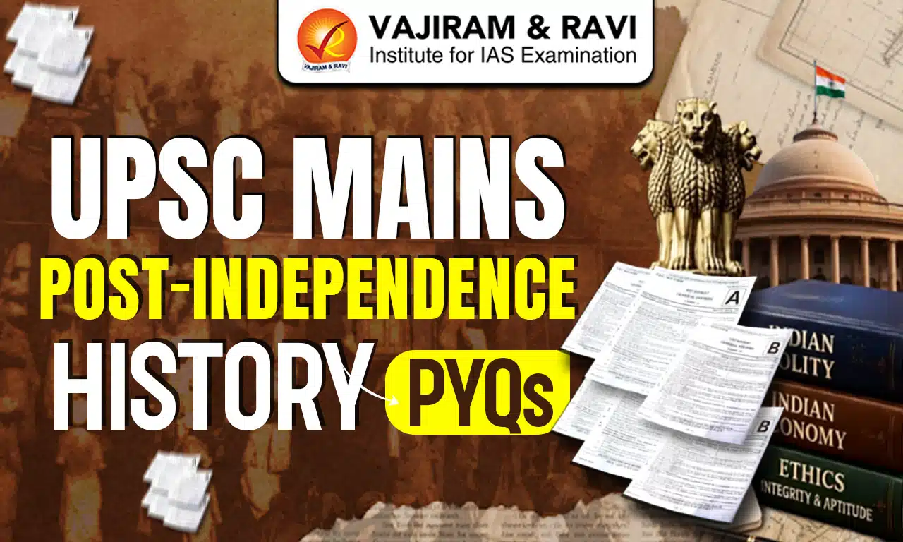UPSC Mains Post-Independence History PYQs