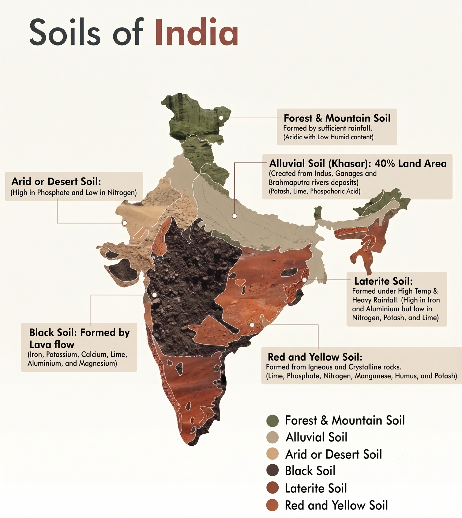 Soils of India Map