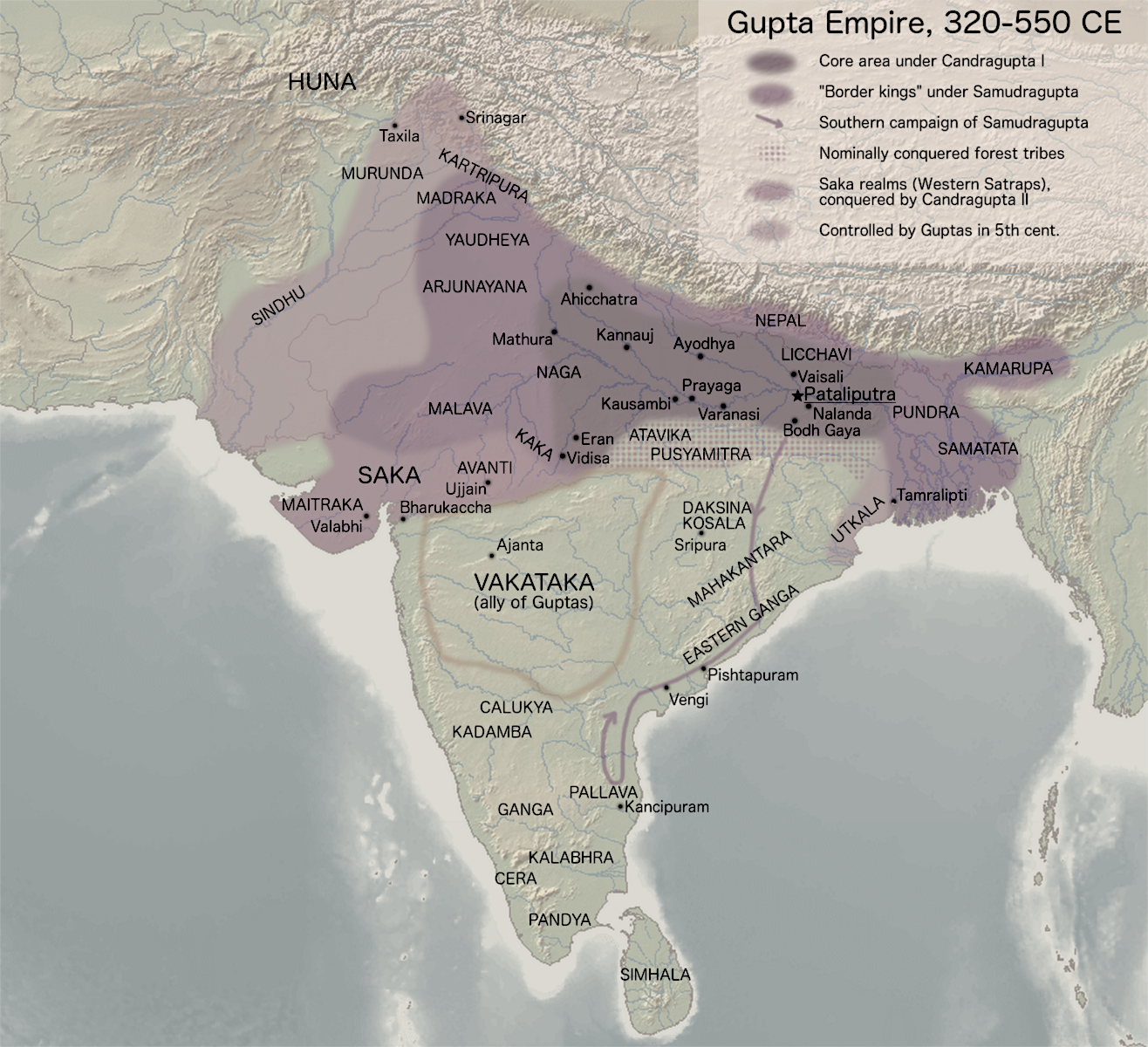 Gupta Empire Map