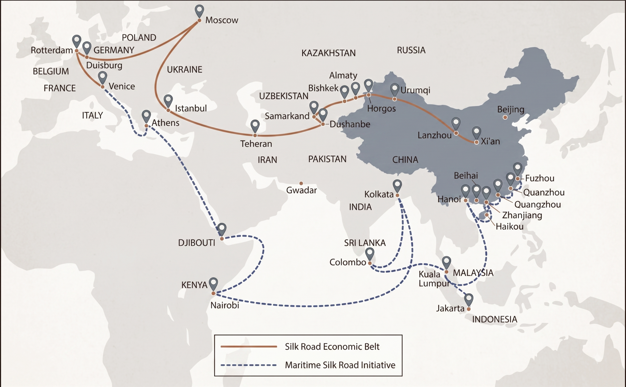 Belt and Road Initiative Map