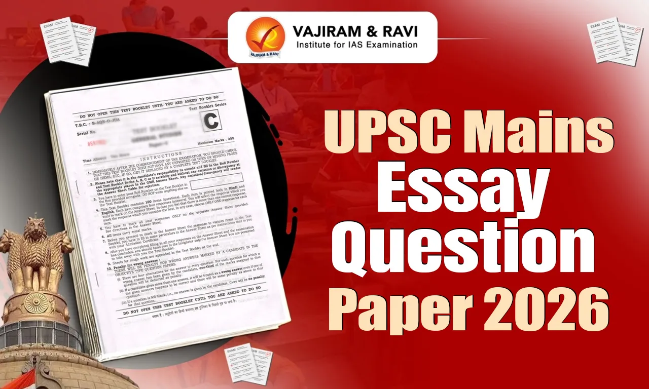 upsc mains essay question paper 2026