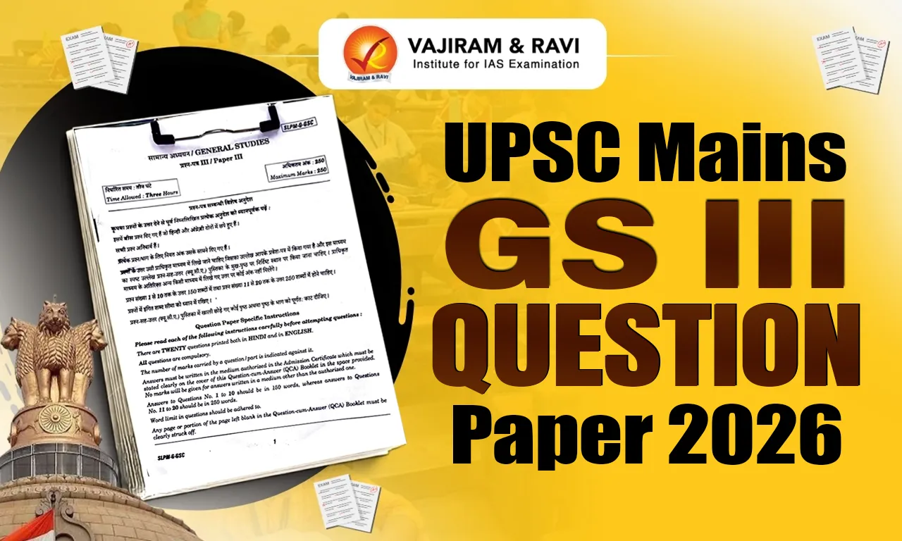 UPSC Mains GS 3 Question Paper 2026