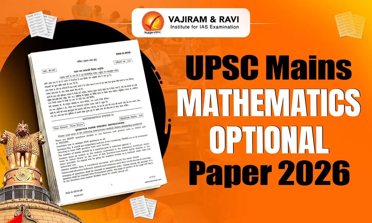 UPSC Mathematics Optional Paper 2026