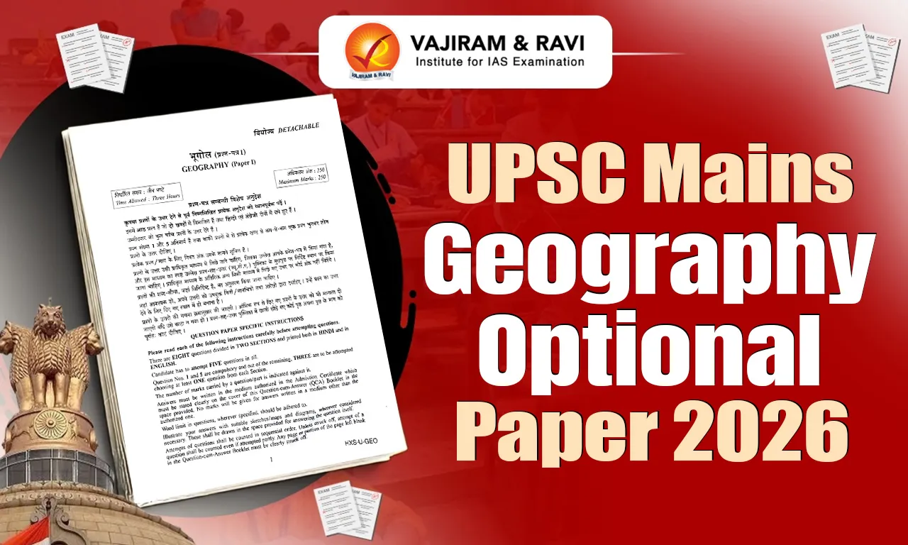 UPSC Geography Optional Paper 2026