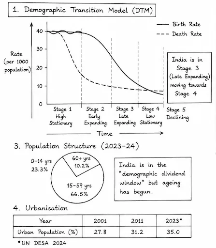 Demographic transition model