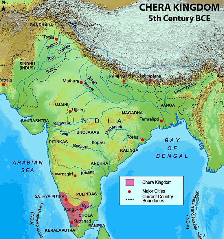Chera Dynasty Map